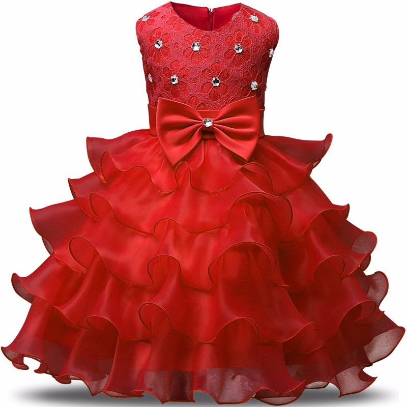 Kid Baby Girls Princess Birthday Wedding Evening Christmas Party Dress