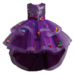 Kid Girl Princess Party Wedding Lace Flower Birthday Dresses