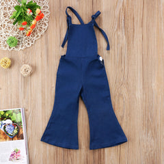 Kid Baby Girl Denim Strap Bib Pants Jumpsuit Playsuit
