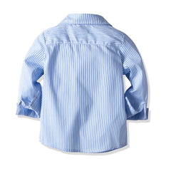 Kid Boy Long-sleeved Gentleman Bow Tie Suit 2 Pcs Set