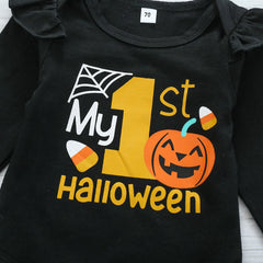 0-24M Toddler Baby Girl Halloween Print Sets 3 Pcs