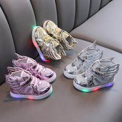 Fashion Kids Spring Autumn Glow Flashing LED Shoes Sports Shoes