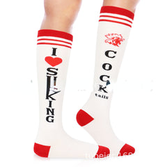 Kid Girl Letter Funny Tall Tube Spoof Socks