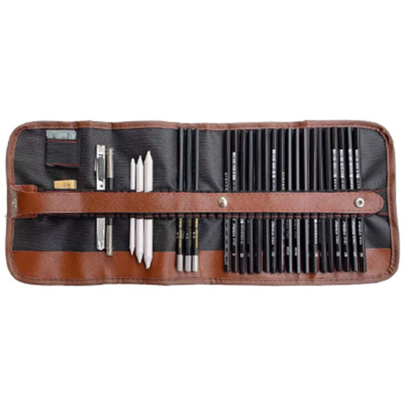 29Pcs Sketch Pencil Set Portable Outdoor Travel Sketching Kit