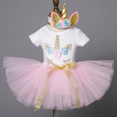 Baby Girl Fancy Party Flower Tutu Cake Smash Christmas Dresses