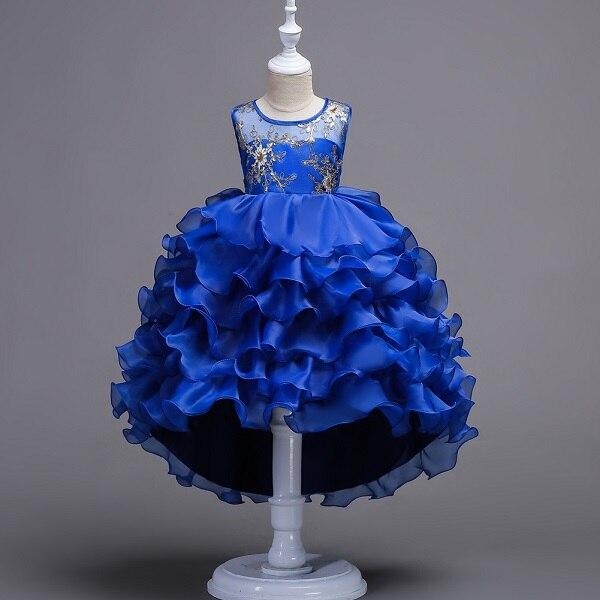 Girls Little Mermaid Fluffy Floral Birthday Party Graduation Prom Dresses